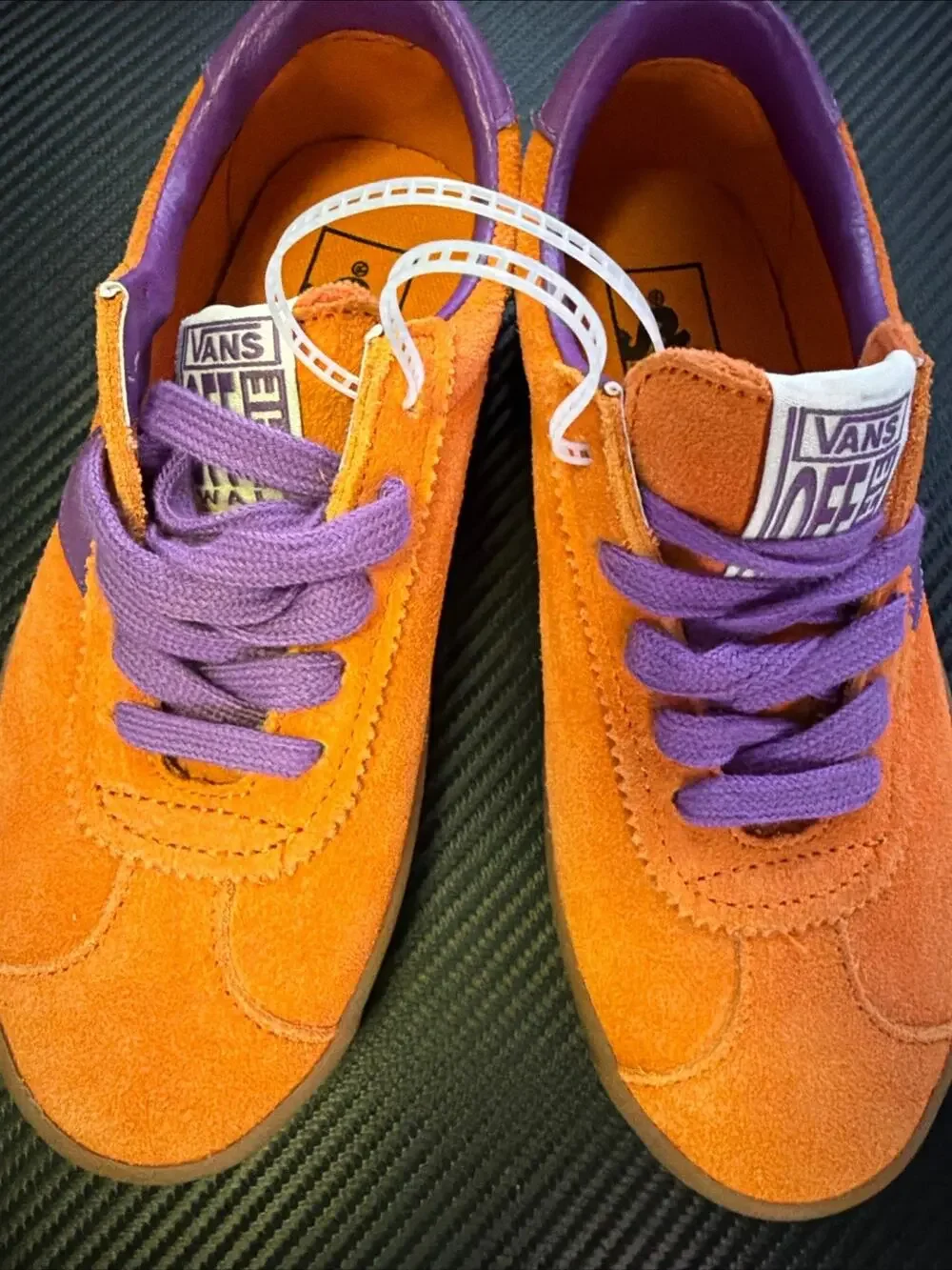 Vans Sport Low Top Orange Peel New Sz. 3. Purple Accents/Laces Unisex